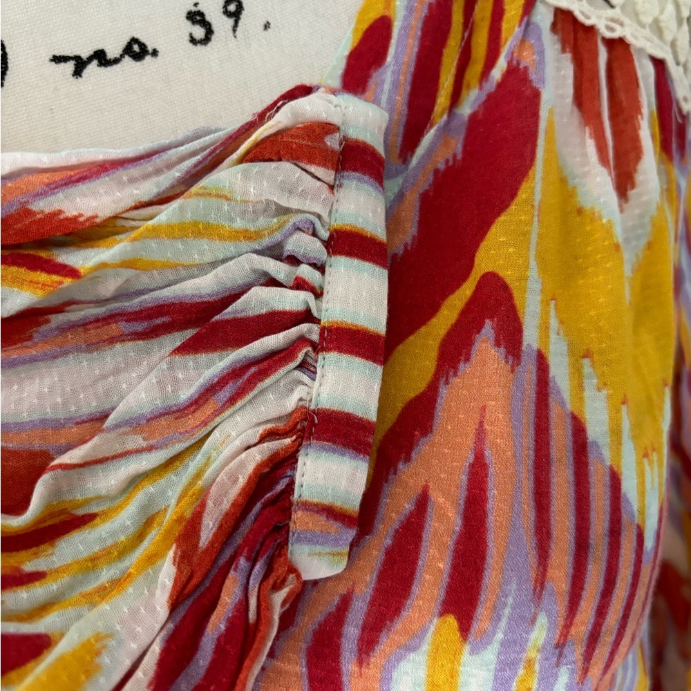 Hale Bob Boho Multi-Colored With Lace Long Sleeve… - image 5